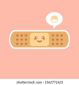 Cute plaster icon cartoon. Single medicine icon from the big medical, healthcare cartoon. Adhesive plaster icon cartoon. Single medicine icon from the big. 
