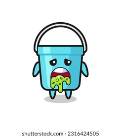 die süße Plastikeisen-Figur mit Puke , süßes Design für T-Shirt, Aufkleber, Logo-Element
