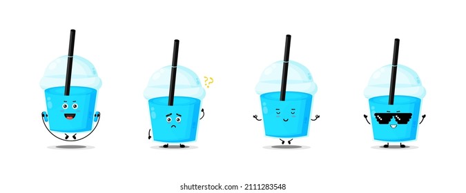 Cute plastic cup character collection
