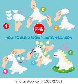 Cute Plasticine Dragon Step Instruction for Kid
