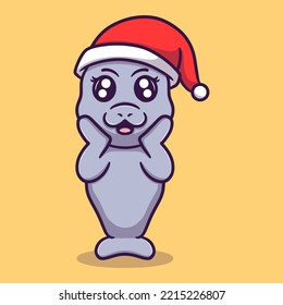 cute platypus with a hat cartoon vector icon illustration