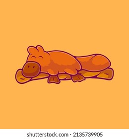 cute platypus illustration suitable for mascot sticker and t-shirt design