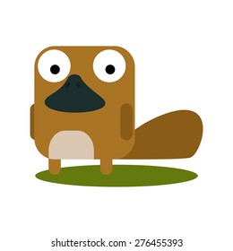 Cute Platypus with Large Eyes cartoon