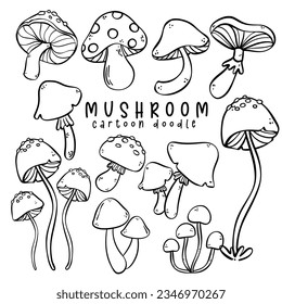 Cute playful autumn mushroom