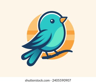 cute, playful bird logo. This whimsical design adds a touch of charm and friendliness, creating a delightful and memorable identity for a range of businesses.
