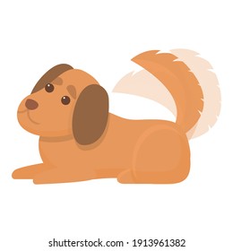 Cute playful dog icon. Cartoon of cute playful dog vector icon for web design isolated on white background