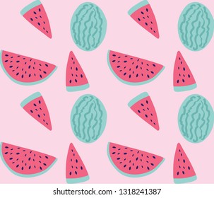 Cute and Playful Hand Drawn Watermelon Pattern