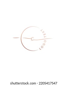 A cute and playful handwritten letter type C vector logo template