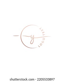 A cute and playful handwritten letter type Y vector logo template