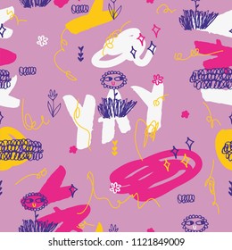 Cute playful pattern for kids.