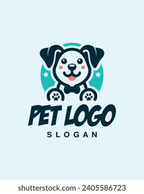 cute, playful pet logo. Simple yet elegant, this design captures the essence of joy and companionship, making it perfect for pet-related businesses seeking a delightful identity.