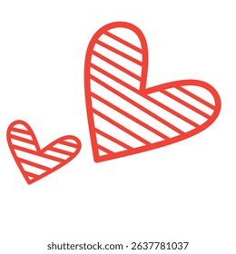 	
Cute and playful seamless pattern featuring hand-drawn red hearts with diagonal lines on a clean white background. Perfect for Valentine's Day designs, wedding invitations, romantic wrapping paper