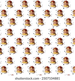 Cute and playful "Wukong" pattern featuring the legendary monkey king from Chinese mythology. This adorable design is perfect for children's decor, clothing, and other creative projects.