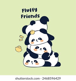 cute playing panda, funny movement, huggable and can be used to illustrations designs