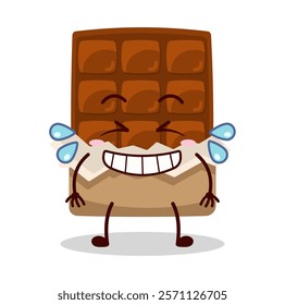 cute pleased expression of bite chocolate bar character
