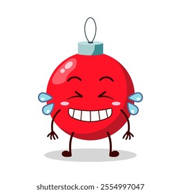 cute pleased expression of Christmas ball cartoon character