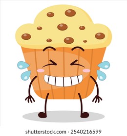 süßer gefälliger Ausdruck des Muffin-Charakters