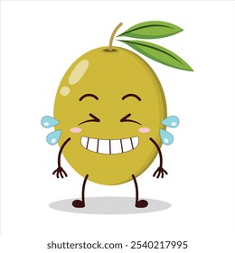 cute pleased expression of olive character