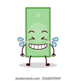 cute pleased expression of paper money cartoon character
