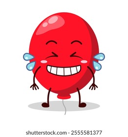 cute pleased expression of red balloon cartoon character