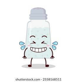 cute pleased expression of salt cartoon character
