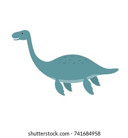 Cute plesiosaurus cartoon