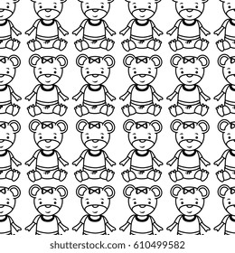 cute plush doll icon background