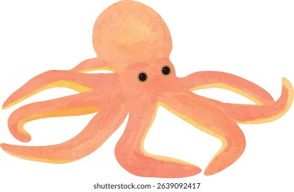 Cute plush octopus in soft pastel colors. Perfect for baby shower cards, nursery decor, kids’ invitations, and children’s designs.