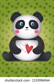 Cute plush panda toy