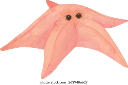 Cute plush starfish in soft pastel colors. Perfect for baby shower cards, nursery decor, kids’ invitations, and children’s designs.