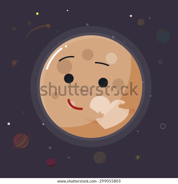 Cute Pluto Vector Illustration Stock Vector (Royalty Free) 299055803