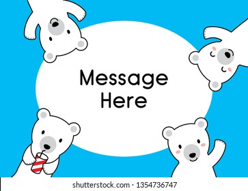 cute polar bear card