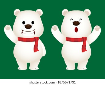 Cute-Polar-Cartoon, Vektordesign