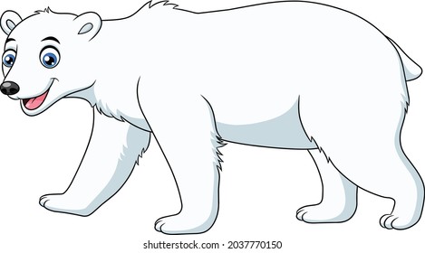 Cute Polar bear cartoon vector illustration