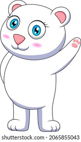 Cute polar bear cartoon,vector illustration