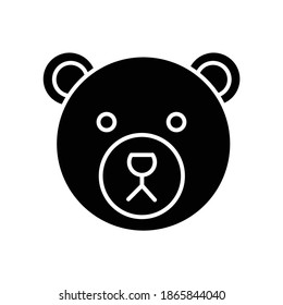 Cute Polar Bear Glyph Icon