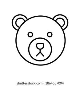 Cute Polar Bear line icon