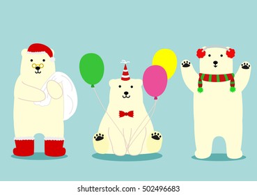 cute polar bear set