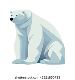 Cute-Eisbär auf Weiß