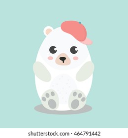 Cute Polar Bear in top hat.