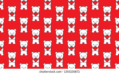 cute polar bear valentine greeting card