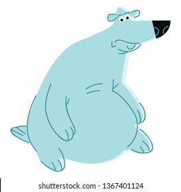 A cute polar bear vector or color illustration