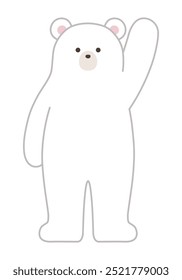 Cute polar bear vector illustration