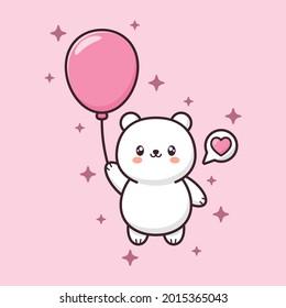 Cute polar bear vector image