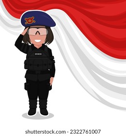 cute police character vector cartoon