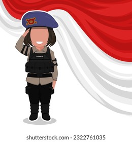 cute police character vector cartoon