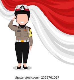 cute police character vector cartoon