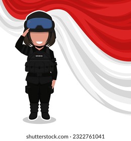 cute police character vector cartoon