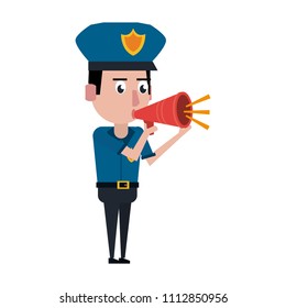 Cute police officer cartoon