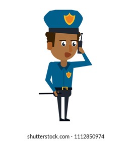 Cute police officer cartoon